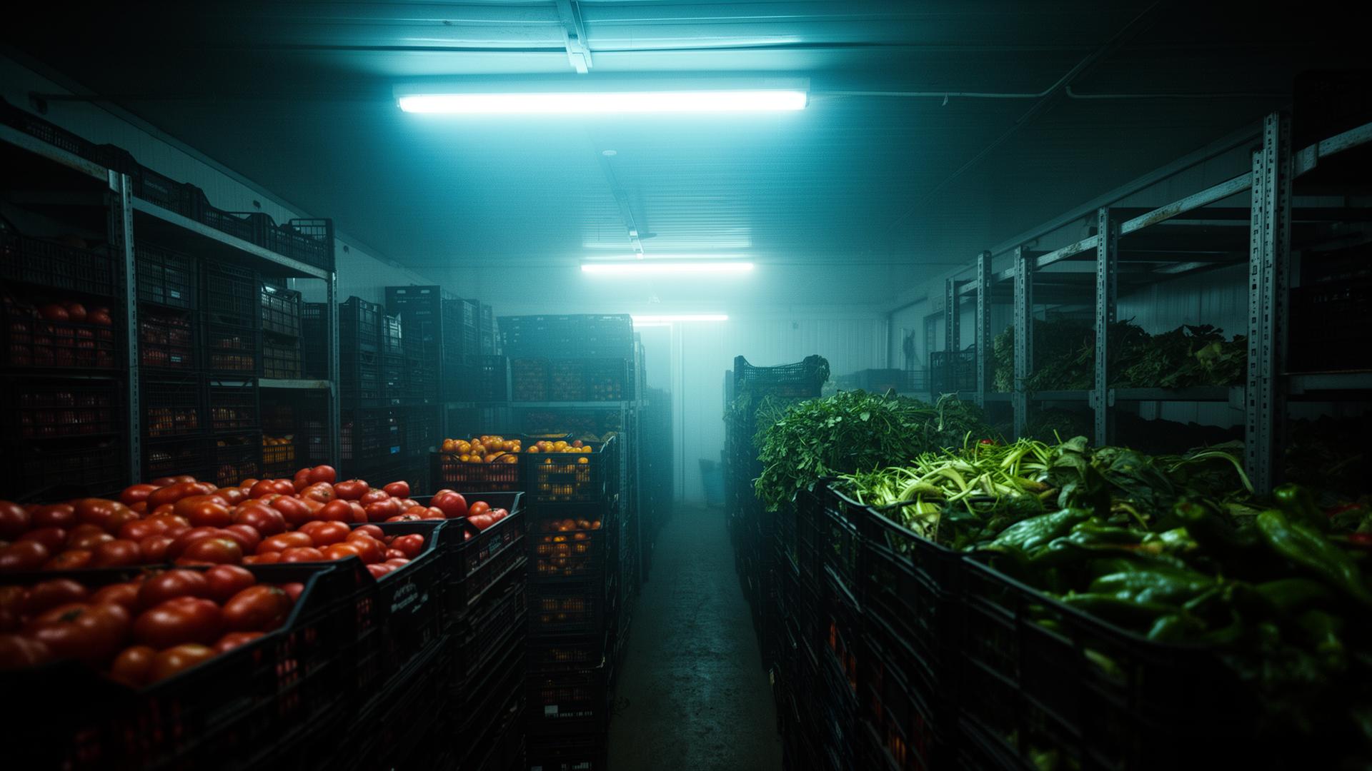 Inside a Lighthouse solar-powered cold storage facility at Mile 12 Market